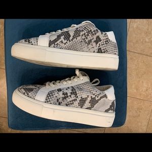 Myra snake skin platform sneakers